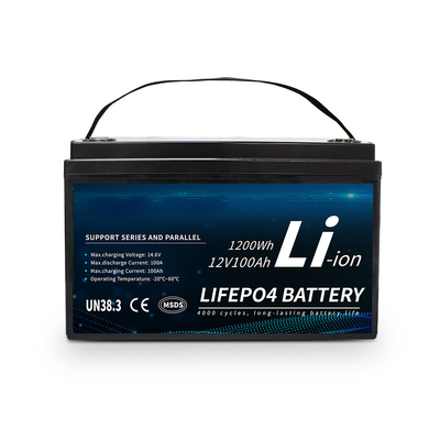 Блок батарей иона lifepo4 лития трейлера 12.8V 100ah с экраном LCD для энергии