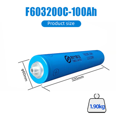 Батарея LiFePO4 3.2V 100Ah глубокого цикла Deligreen цилиндрическая